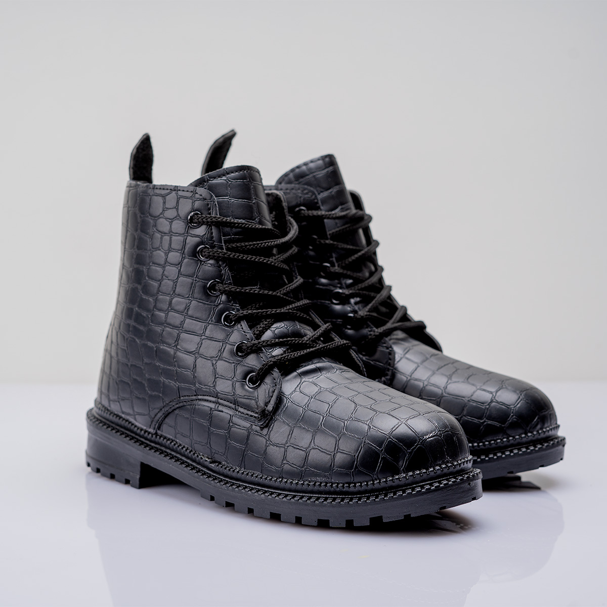 نیم بوت دخترانه طرح پوست ماری مدل pako