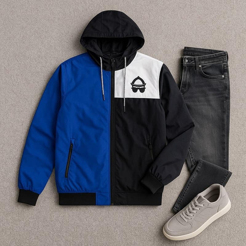 کاپشن مردانه آبی مدل Adidas Yeezy