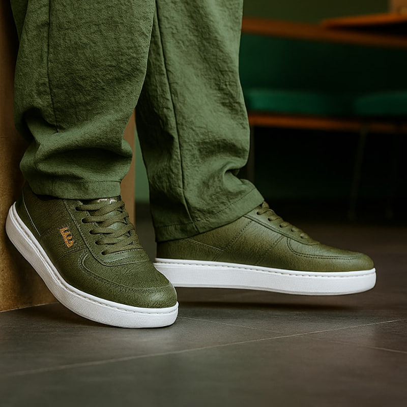 کفش تخت Zara مردانه سبز مدل Kiyan