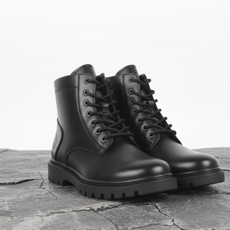 نیم بوت مردانه زیپی مدل Bershka -مشکی